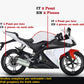 DualColorStampe Adesivi Compatibili con Yamaha YZF-R125 R125 (2014-2018) Stickers Strisce cerchi 17'' Pollici + Carena moto decalcomania teschio M0241