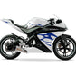 DualColorStampe Adesivi Compatibili con Yamaha YZF-R125 | Sticker Moto Carena (DX-SX) Personalizzabili | Fiamme Colorate M0121
