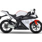 DualColorStampe Adesivi Compatibili con Yamaha YZF-R125 R125 - Design Scacchiera Teschio - Personalizzazione Moto M0166