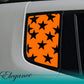DualColorStampe Adesivi compatibili con Jeep Renegade (2014-2024) Vetro stickers finestrini posteriori fascia Window Decal stelle 0382