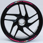 Confezione Adesivi Set Completo di Cerchi Strisce per Moto per 2 Ruote da 17'' pollici strips Design Sportivo Bandiera Francese COD.D0098