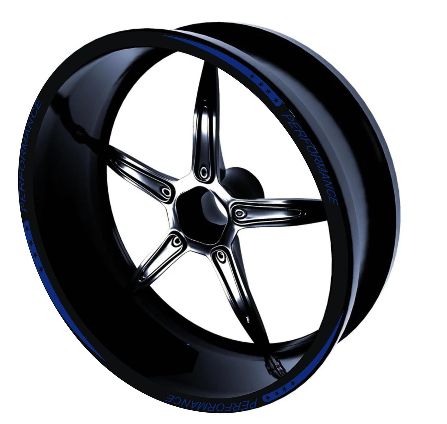DualColorStampe Set di Strisce Cerchi Moto per 2 Ruote da 15" a 19" Pollici - Stickers Ruote Moto - Adesivi Cerchi Moto - Design Racing D0115