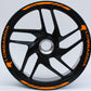 DualColorStampe Stickers Adesivi Set Completo di Cerchi Strisce per Moto per 2 Ruote da 17'' pollici strips Design Racing regione LOMBARDIA D0123