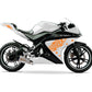DualColorStampe Adesivi Compatibili con Yamaha YZF-R125 | Sticker Moto Personalizzabili Carena DX-SX Scacchiera Stelle M0126