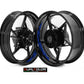 DualColorStampe Adesivi interno cerchi moto 17 POLLICI decal stickers cerchioni gomme strisce moto COD. D0035