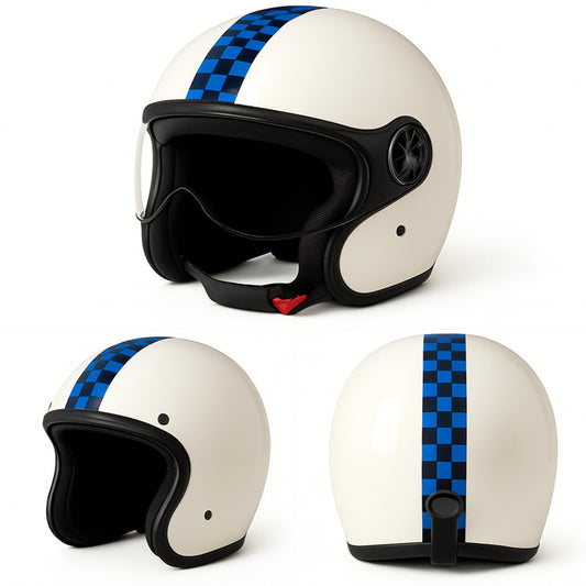 Adesivo Scacchiera Italia Calcio Blu Nero – Sticker Moto, Casco, Serbatoio, Valigia – Decorazione Universale Impermeabile – Design Sportivo C0086