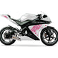 DualColorStampe Adesivi Compatibili con Yamaha YZF-R125 | Sticker Moto Personalizzabili Carena DX-SX Scacchiera Stelle M0126