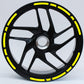 DualColorStampe® Confezione Adesivi Set Completo di Cerchi Strisce per Moto per 2 Ruote da 17'' pollici strips Design Sportivo COD.D0028