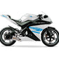 DualColorStampe Adesivi Compatibili con Yamaha YZF-R125 | decal stickers Moto Carena (DX-SX) adesivi personalizzati stelle colore a scelta M0128