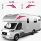 Adesivi stickers camper frase DELFINO ANIMALE mare frasi -caravan roulotte- accessori grafiche fiancata scegli colore cod. 0425 (cm 56 x 19,5)