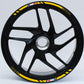 Confezione Adesivi Set Completo di Cerchi Strisce per Moto per 2 Ruote da 17'' pollici strips Design Sportivo Bandiera Francese COD.D0098