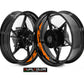 DualColorStampe Adesivi interno cerchi moto 17 POLLICI decal stickers cerchioni gomme strisce moto COD. D0035
