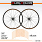 DualColorStampe Adesivi Cerchi Bici 26'' - 27,5'' - 28-29'' Pollici Ruota Bici MTB Bike Stickers Cerchi MTB accessori pellicola MTB B0043