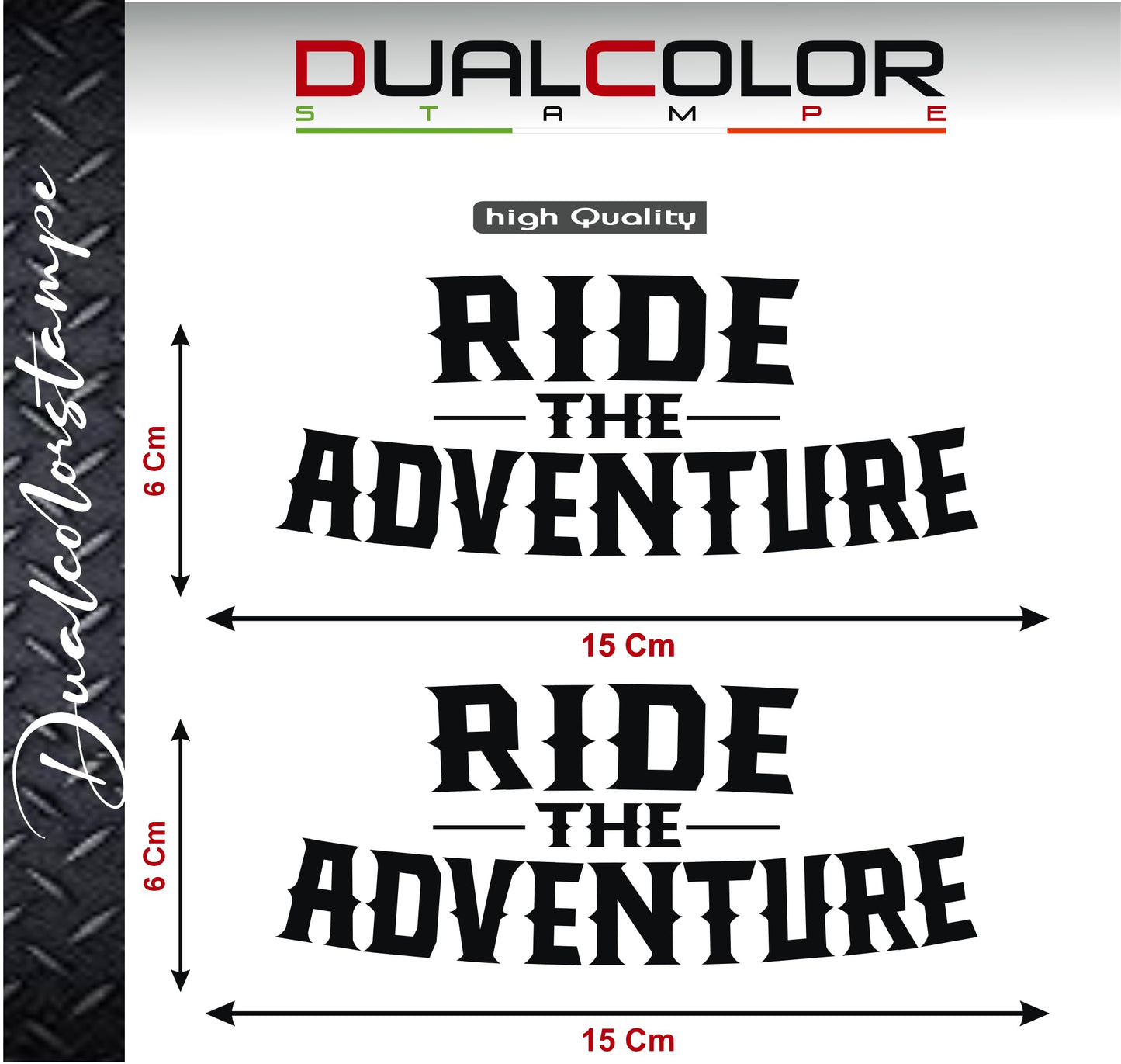 DualColorStampe® Adesivi Compatibili con Harley-Davidson Tribale RIDE THE ADVENTURE serbatoio DX-SX stickers Moto Motorbike COD. M0350
