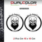 DualColorStampe® Adesivi Compatibili con Harley-Davidson TESCHIO skull serbatoio Set 2 stickers Moto Motorbike COD. M0358