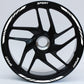 DualColorStampe Set di Strisce Cerchi Moto per 2 Ruote da 15" a 19" Pollici | Adesivi Ruote Moto | Adesivi Cerchi Moto Resiste a Pioggia e Sole | Design Racing D0124