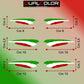 DualColorStampe Adesivi Stickers Bandiera Italiana Italia Tuning Sport Racing 6 Unità | Adesivo Bandiera Spagna per Auto Moto Scooter Quad Caschi | Resistenti alla Pioggia e al Sole