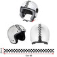 Fascia Adesiva Scacchiera Bianco Nero 55x4 cm | Banda Decalcomania Universale per Auto, Moto, Casco – Design Racing C0088