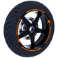 DualColorStampe Stickers Adesivi Set Completo di Cerchi Strisce per Moto per 2 Ruote da 17'' pollici strips Design Racing regione LOMBARDIA D0123