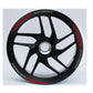 DualColorStampe Set di Strisce Cerchi Moto per 2 Ruote da 15" a 19" Pollici - Adesivi Ruote Moto Resistenti - Adesivi Cerchi Moto - Design Racing D0114