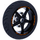 DualColorStampe Stickers Adesivi Set Completo di Cerchi Strisce per Moto per 2 Ruote da 17'' pollici strips Design Racing DOLOMITI D0119