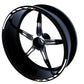 Adesivi per cerchi moto 15 pollici Cerchioni Set Completo per 2 Ruote 15 Pollici Strisce Cerchi Custom universale D0104