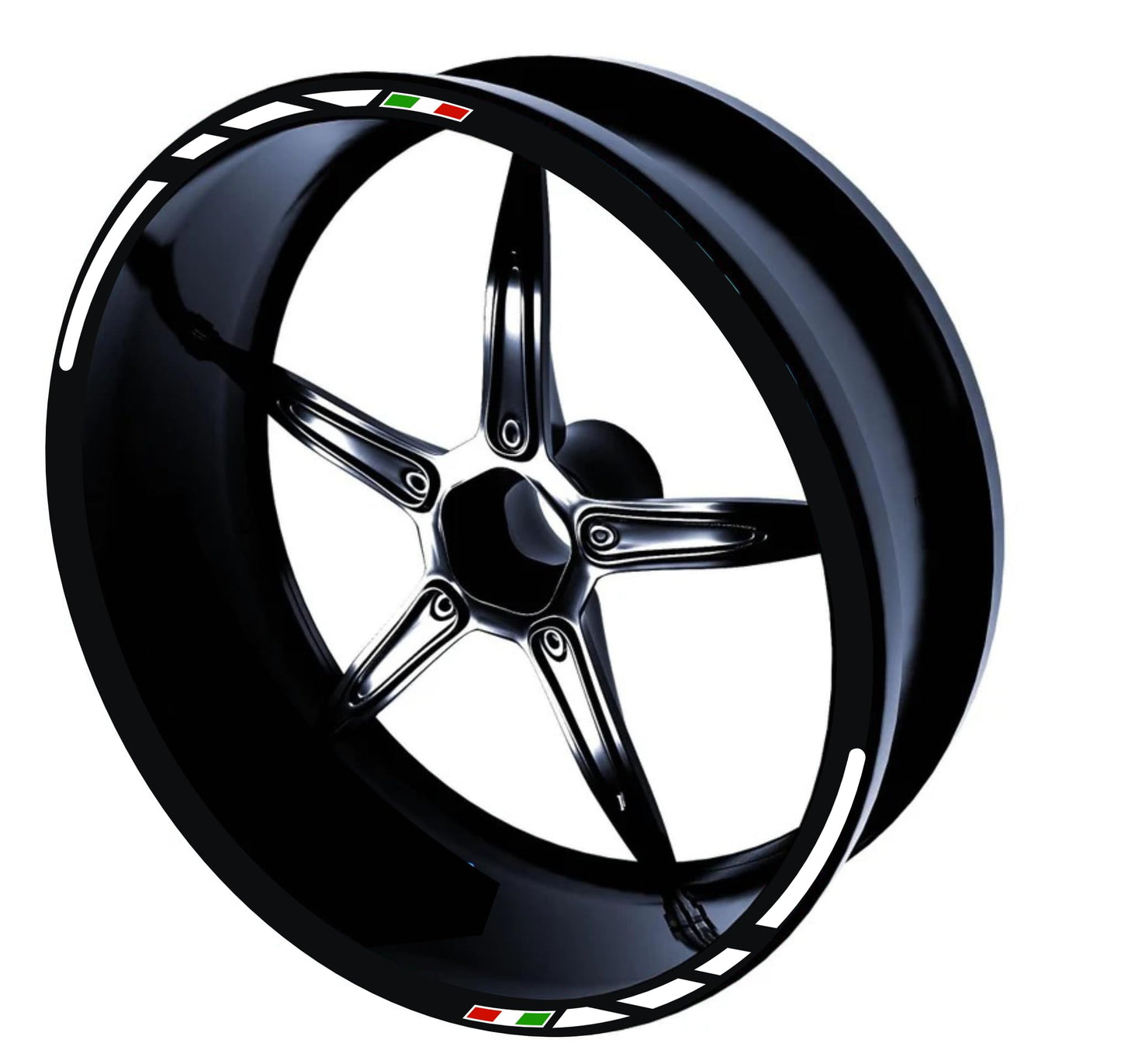 Adesivi per cerchi moto 15 pollici Cerchioni Set Completo per 2 Ruote 15 Pollici Strisce Cerchi Custom universale D0104