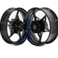 DualColorStampe Adesivi interno cerchi moto 17 POLLICI decal stickers cerchioni gomme strisce moto COD. D0032