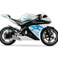 DualColorStampe Adesivi Compatibili con Yamaha YZF-R125 | Sticker Moto Carena (DX-SX) Personalizzabili | Fiamme Colorate M0121