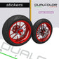 DualColorStampe Adesivi Cerchi Moto per 2 Ruote da 17" Pollici | Adesivi Ruote Moto | Adesivi Cerchi Moto Resiste a Pioggia e Sole | Design Racing D0128