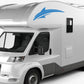 Adesivi stickers camper frase DELFINO ANIMALE mare frasi -caravan roulotte- accessori grafiche fiancata scegli colore cod. 0425 (cm 56 x 19,5)