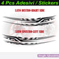 DualColorStampe Adesivi Cerchi Moto per 2 Ruote da 17" Pollici | Adesivi Ruote Moto | Adesivi Cerchi Moto Resiste a Pioggia e Sole | Design Racing D0128