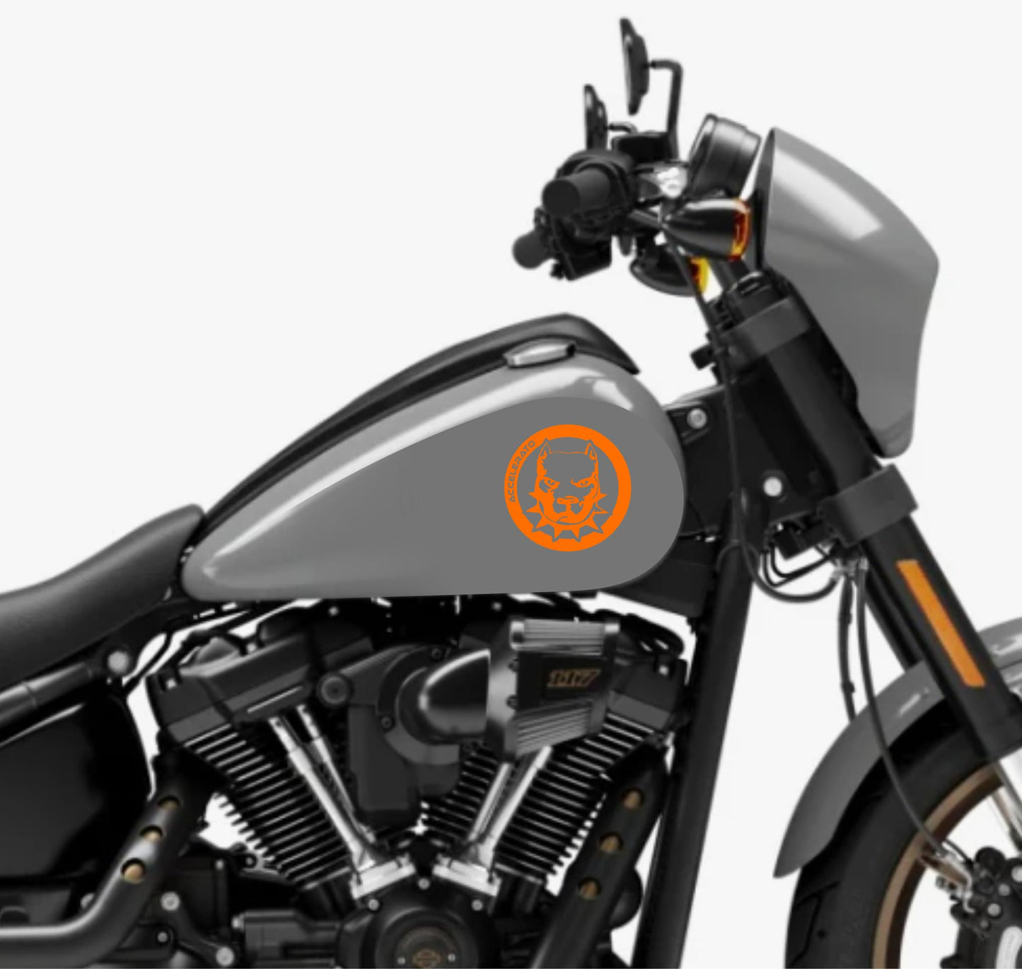 DualColorStampe® Adesivi Compatibili con Harley-Davidson bussola rosa dei venti serbatoio Set 2 stickers Moto Motorbike COD. M0357