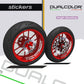 DualColorStampe Adesivi interno cerchi moto 17 POLLICI decal stickers cerchioni gomme strisce moto COD. D0036