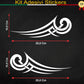 DualColorStampe® Adesivi Compatibili con Harley-Davidson bandiera tribale serbatoio Set 2 stickers Moto Motorbike COD. M0364 (GRIGIO 74)