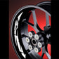 DualColorStampe Adesivi interno cerchi moto 17 POLLICI decal stickers cerchioni gomme strisce moto COD. D0035