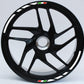 Adesivi per cerchi moto 15 pollici Cerchioni Set Completo per 2 Ruote 15 Pollici Strisce Cerchi Custom universale D0104