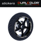 DualColorStampe Stickers Adesivi Set Completo di Cerchi Strisce per Moto per 2 Ruote da 17'' pollici strips Design Racing regione TOSCANA D0120