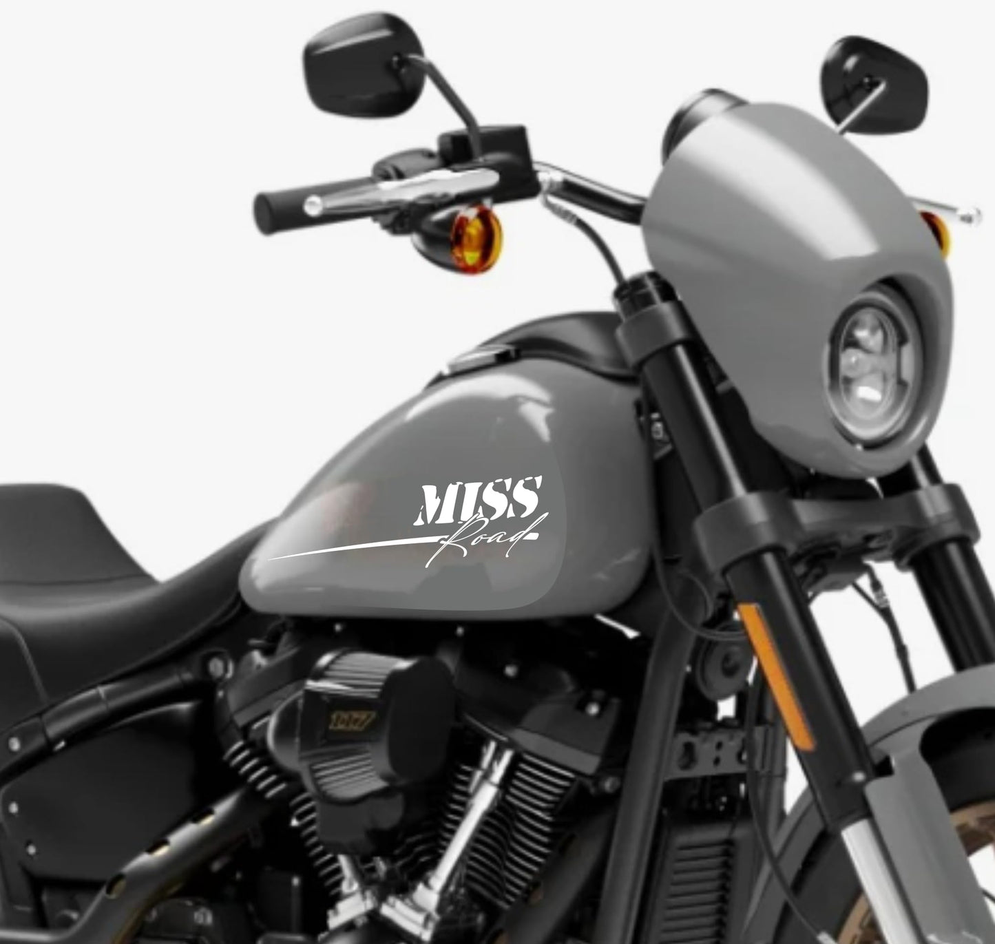 DualColorStampe® Adesivi Compatibili con Harley-Davidson Tribale MISS ROAD serbatoio DX-SX stickers Moto Motorbike COD. M0351