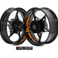 DualColorStampe Adesivi interno cerchi moto 17 POLLICI decal stickers cerchioni gomme strisce moto COD. D0033