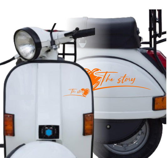 DualColorStampe Adesivi Compatibili con PIAGGIO VESPA 1981 PX 125 GTS 300 super GTV 300 GTV250 GTV125 The Story cuore M0341