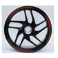 DualColorStampe Set di Strisce Cerchi Moto per 2 Ruote da 15" a 19" Pollici - Adesivi Ruote Moto Resistenti - Adesivi Cerchi Moto - Design Racing D0114