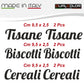 DualColorStampe Adesivi per barattoli cucina, per biscotti tisane e cereali per dispensa, stickers eleganti, in materiale Impermeabile e lavabile - I0151