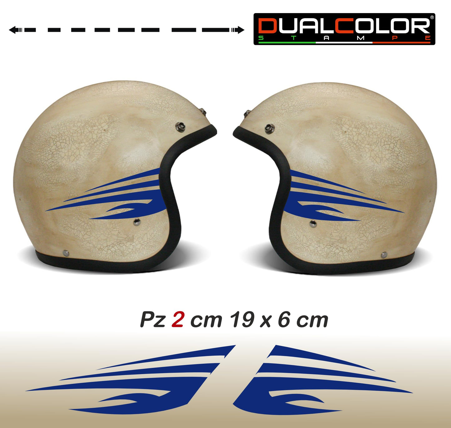 Adesivi Casco Moto – Strisce Sportive Universali | Stickers Helmet Personalizzabili in Vinile Impermeabile – Colore a Scelta C0074