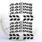 DualColorStampe Set di Strisce Cerchi Moto per 2 Ruote da 17" Pollici | Adesivi Ruote Moto | Adesivi Cerchi Moto Resiste a Pioggia e Sole | Design Racing D0075