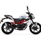 DualColorStampe Adesivi Compatibili con Benelli BN 125 (2021-2023) DX-SX Carena Moto + Strisce Cerchi 17'' Stelle Design - M0303