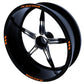 DualColorStampe Set di Strisce Cerchi Moto per 2 Ruote da 17" Pollici | Adesivi Ruote Moto | Adesivi Cerchi Moto Resiste a Pioggia e Sole | Design Racing D0075
