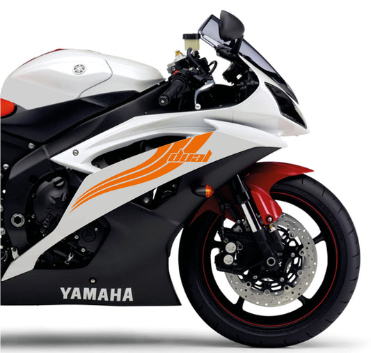 DualColorStampe Adesivi Compatibili con Yamaha R6 ANNO 2008 carena moto accessori stickers Motociclo colore a scelta DUAL COD.M0281