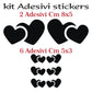 Adesivi a cuore cuoricini san valentino decalcomanie per SCOOTER CASCO AUTO MOTO tuning C0019