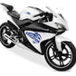 DualColorStampe Adesivi Compatibili con Yamaha YZF-R125 R125 (DX-SX) Carena moto decal stickers Design sport Tribale M0130